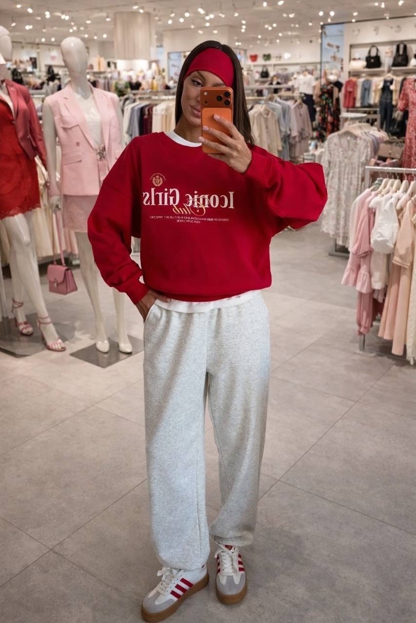 свитшот оверсайз бордовый с принтом old money assertive,свитшот оверсайз с вышивкой,женский свитшот оверсайз,cвитшот оверсайз,женский свитшот