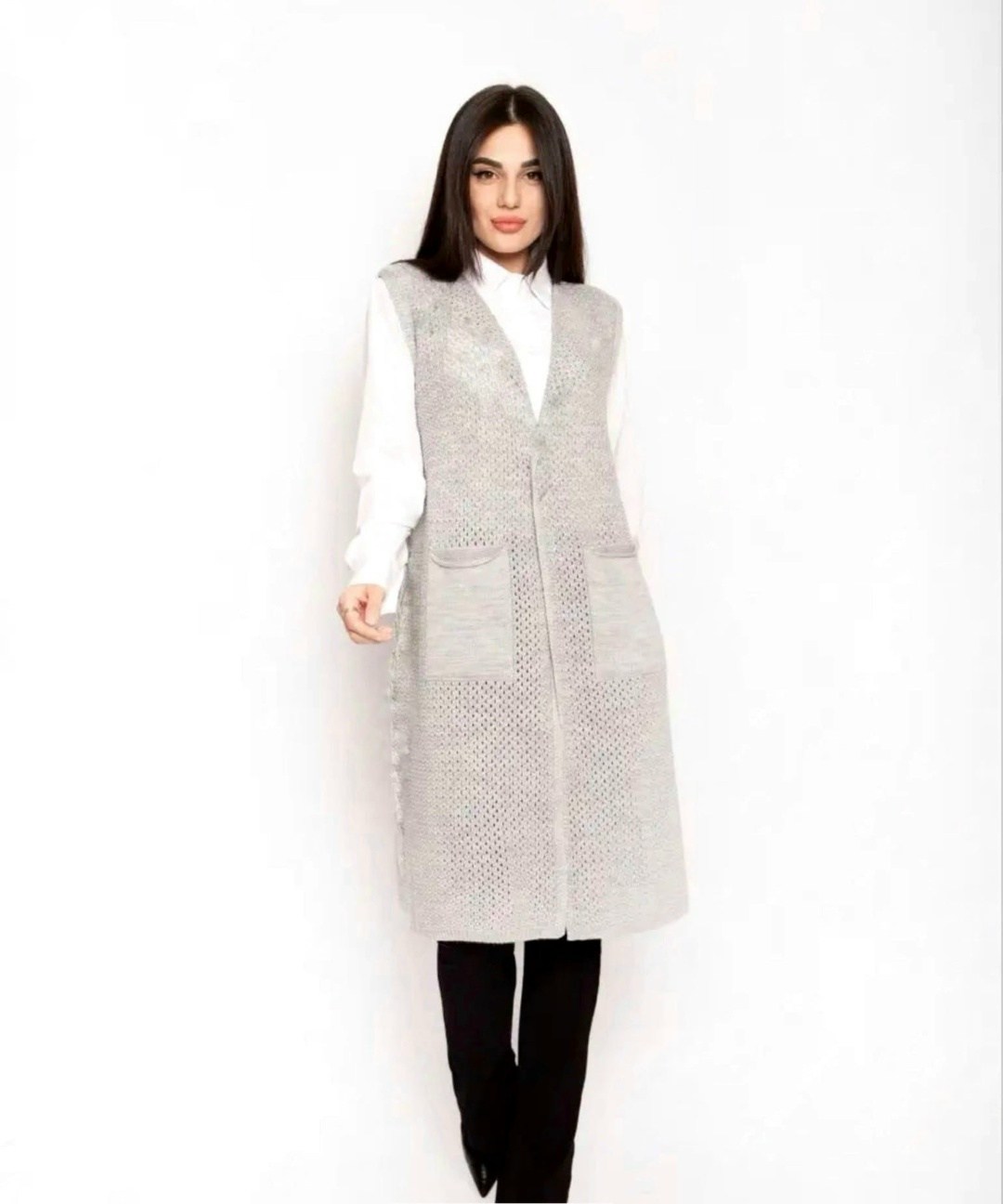 удлиненный жилет,женские жилеты,жилет,жилет женская вязаная,женская жилетка