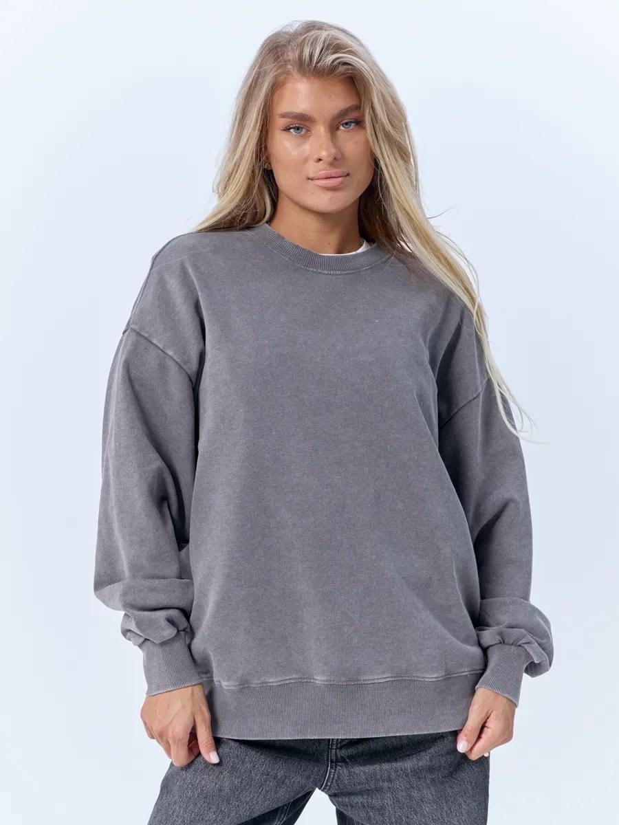 серый оверсайз свитшот,оверсайз свитшот базовый кофта худи panific,серый свитшот,свитшот оверсайз,cвитшот женский оверсайз