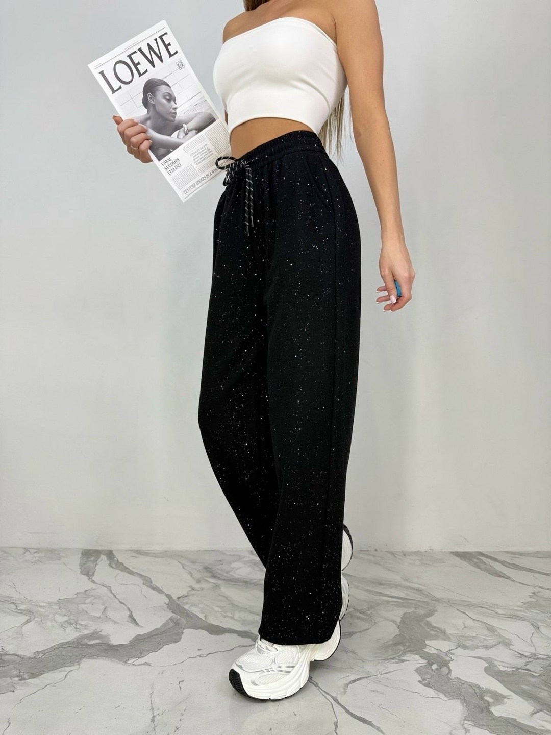 брюки с пайетками,брюки палаццо,женские брюки,женские штаны,брюки со стразами