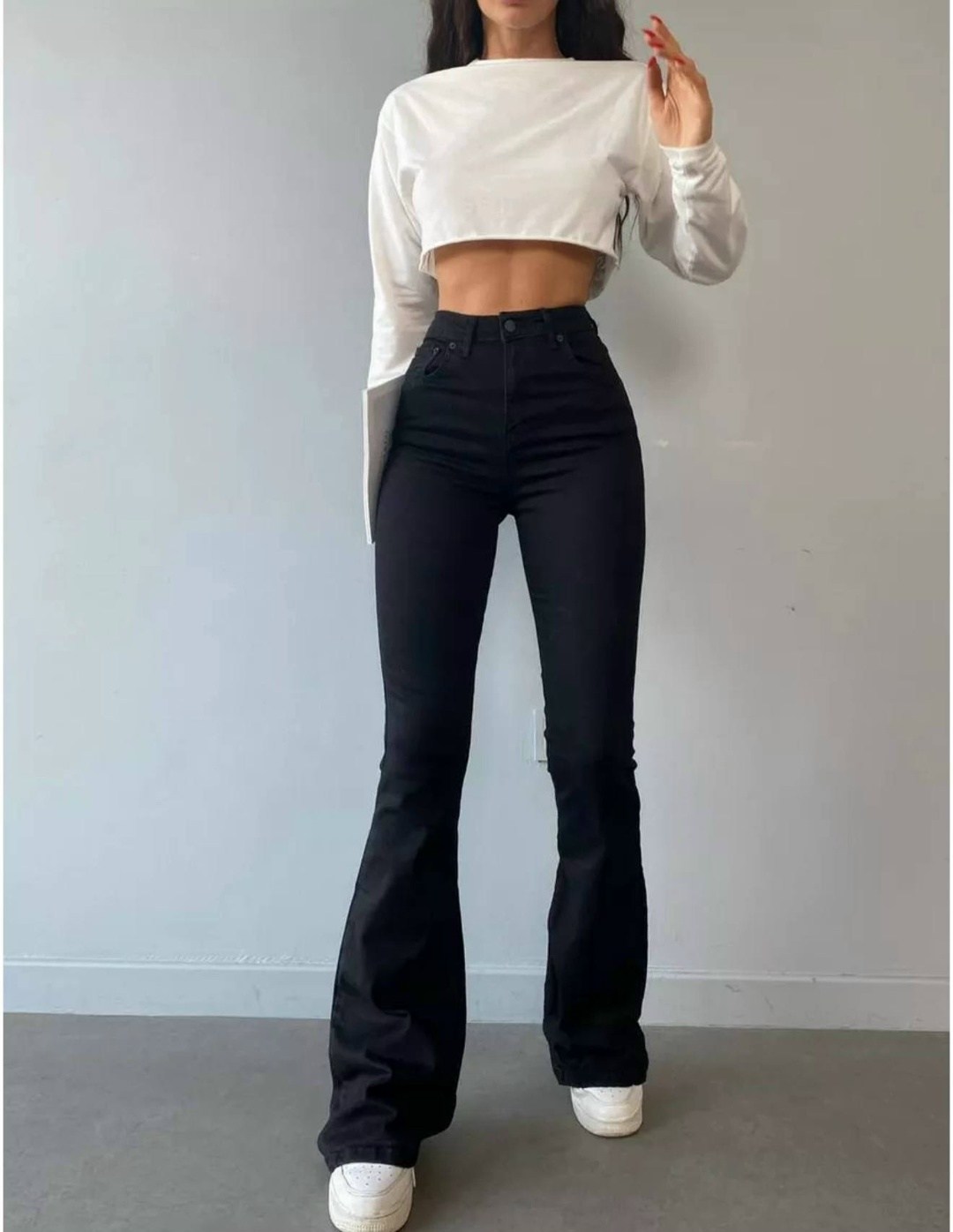 джинсы клеш женские,джинсы женские,черные женские качественные джинсы клеш от колена,черные джинсы клеш,джинсы клёш