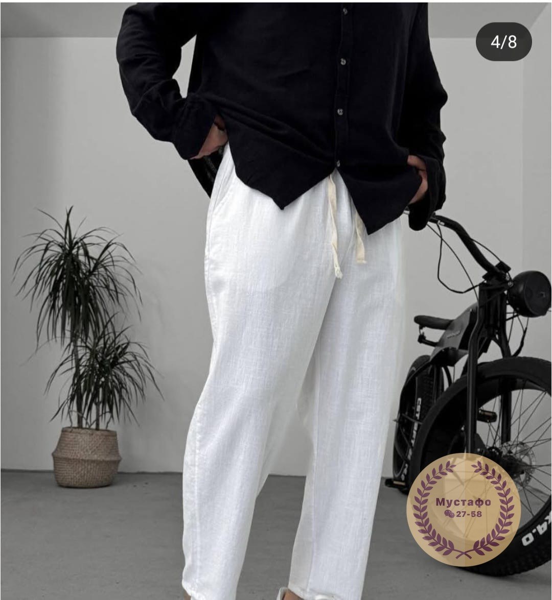 брюки льняные мужские,мужские штаны,мужские летние брюки,брюки джоггеры,льняные штаны