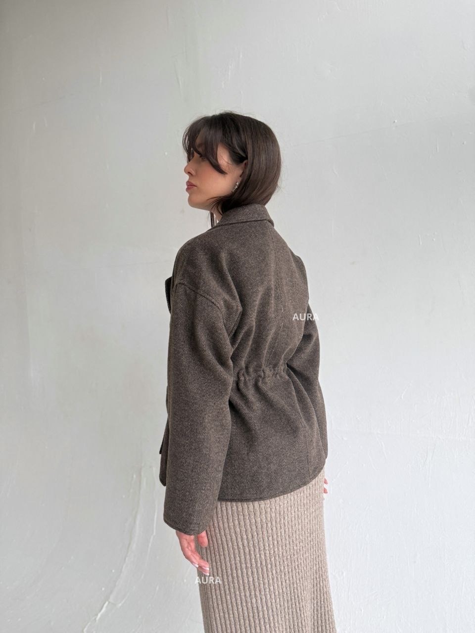 жакет vizanti 9144 коричневый,жакет,жакет и юбка,стильное пальто,жакет и пиджак