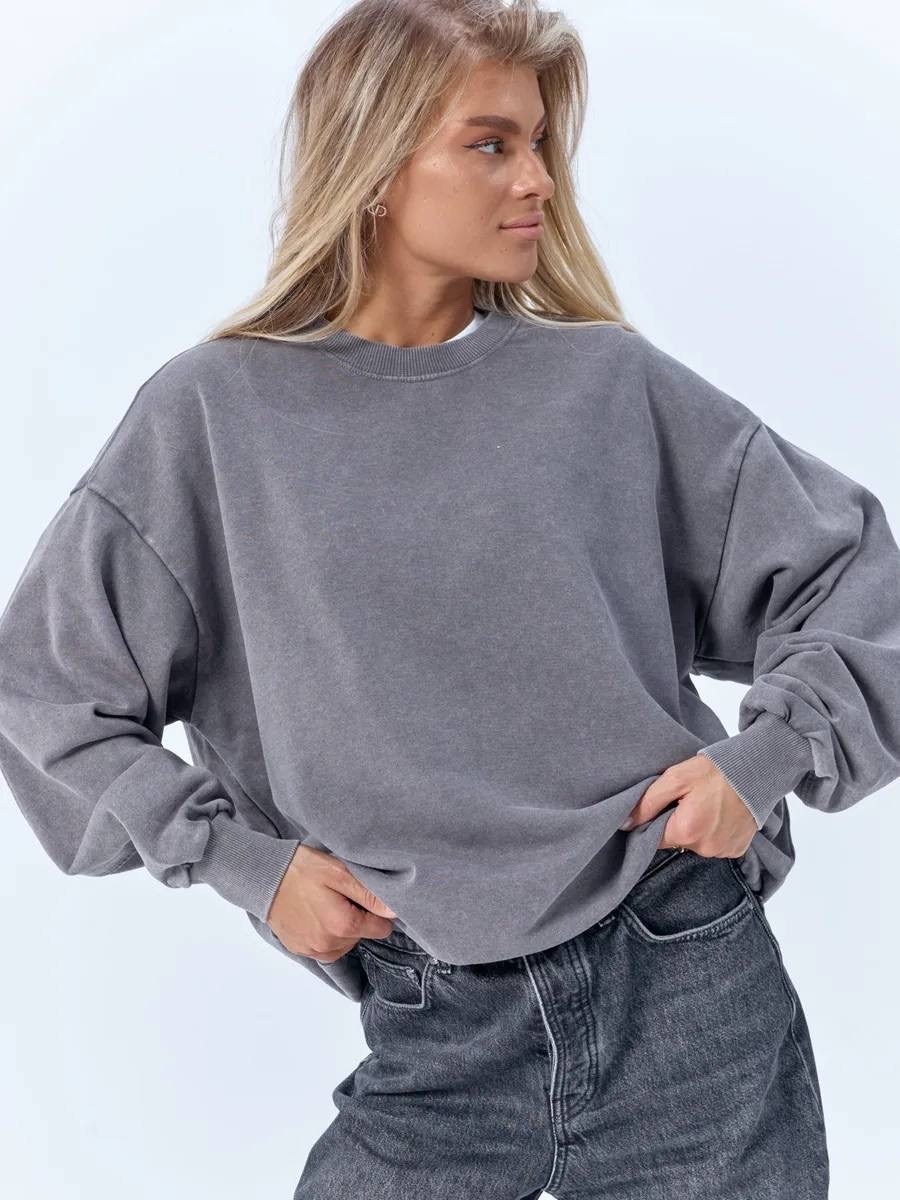 серый оверсайз свитшот,оверсайз свитшот базовый кофта худи panific,серый свитшот,свитшот оверсайз,cвитшот женский оверсайз