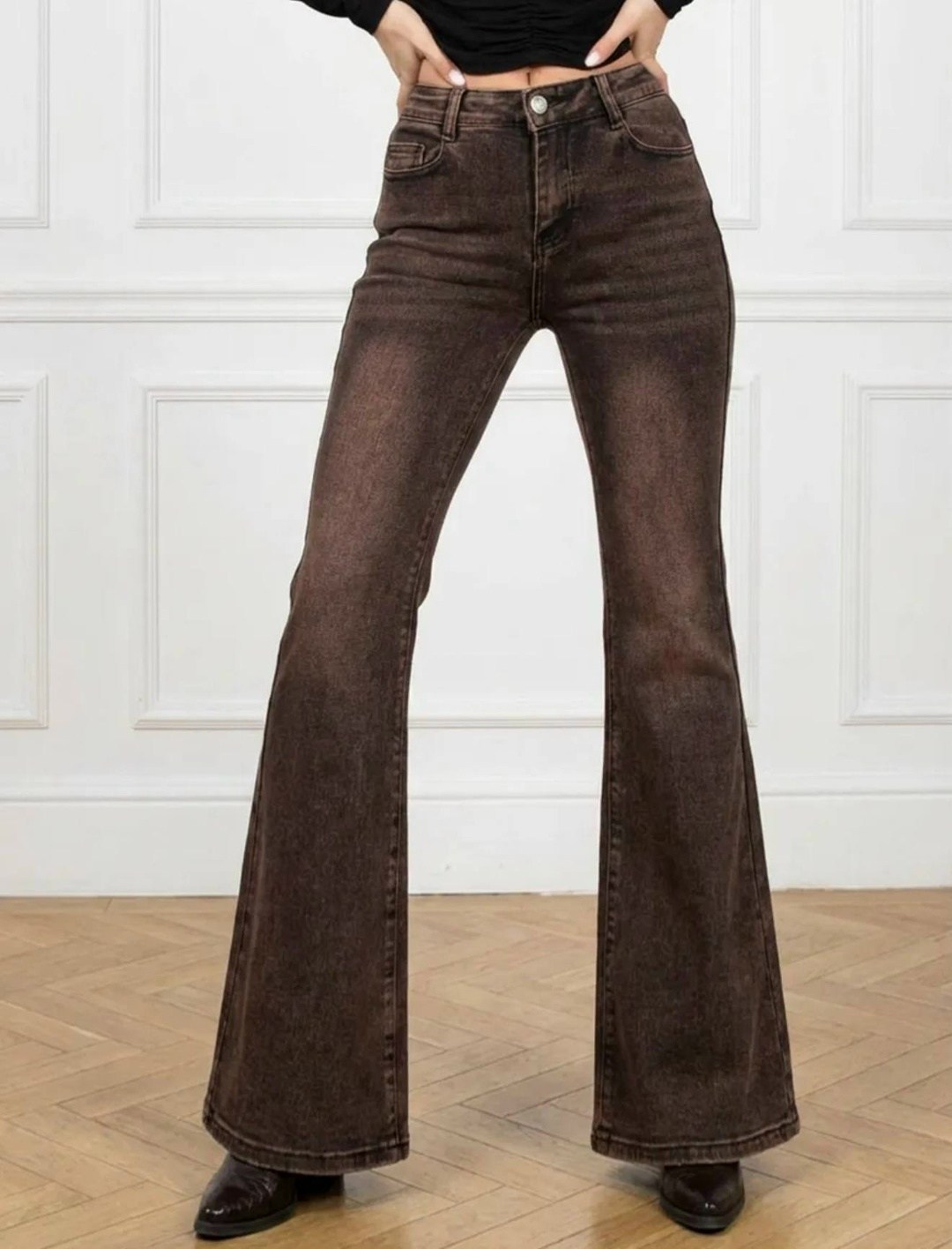 коричневые джинсы клеш женские,джинсы клеш женские,джинсы стильные,коричневые джинсы,джинсы женские