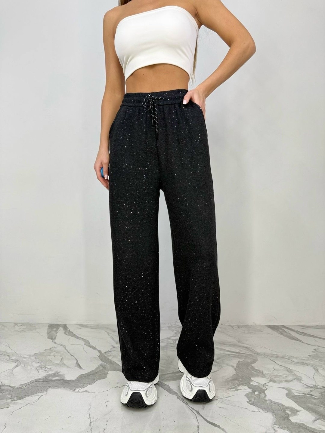 брюки с пайетками,брюки палаццо,женские брюки,женские штаны,брюки со стразами