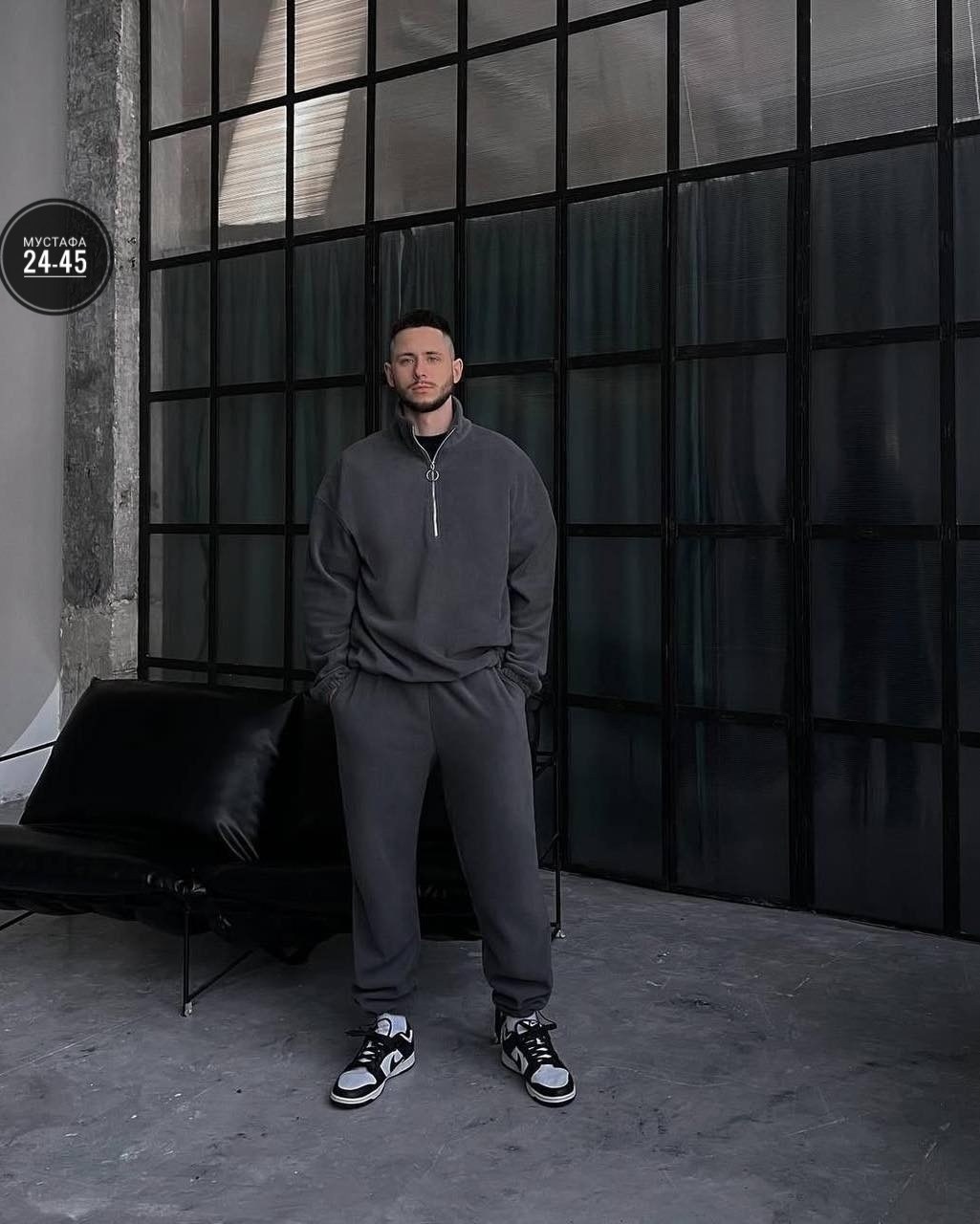 мужские свитшоты,толстовки для мужчин,мужские спортивные костюмы,свитшот оверсайз "half zip" с воротником на молнии ravenclo,костюм на флисе мужской