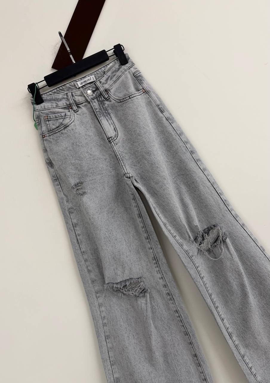 широкие джинсы,рваные джинсы,джинсы женские nk lab серые,серые джинсы широкие,джинсы