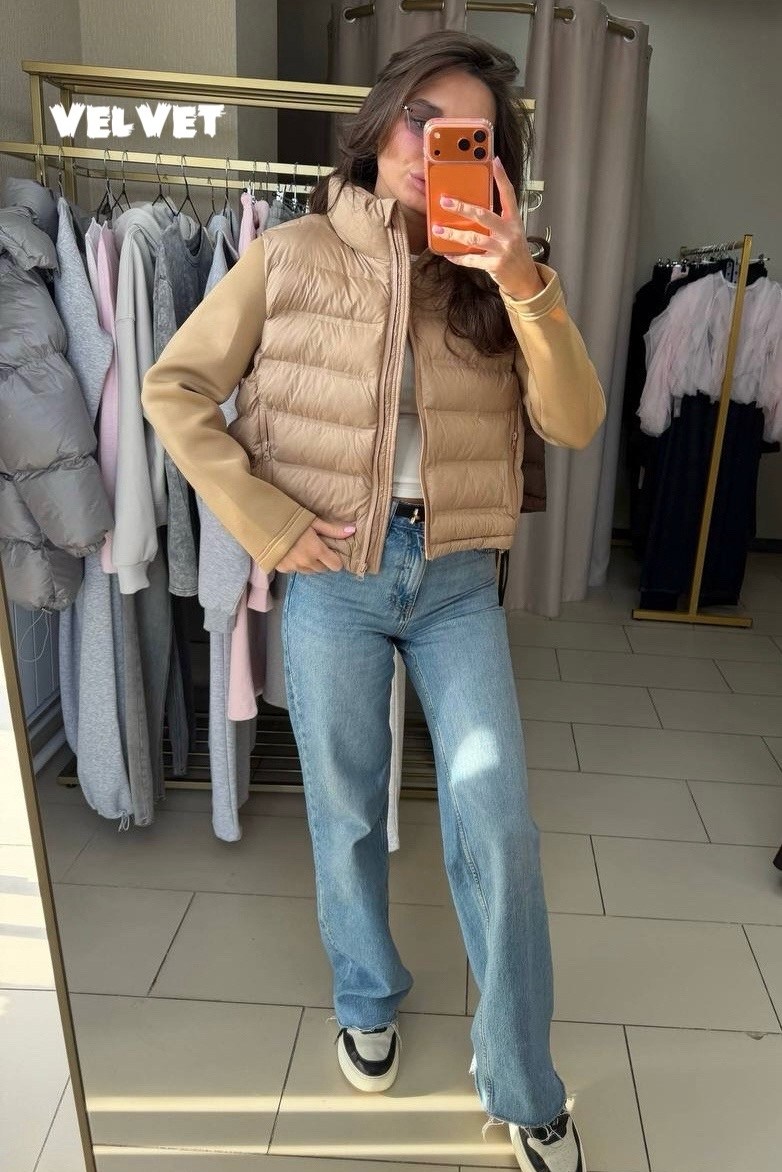 жилетка женская,коричневая жилетка женская,жилет,жилетка,теплая куртка