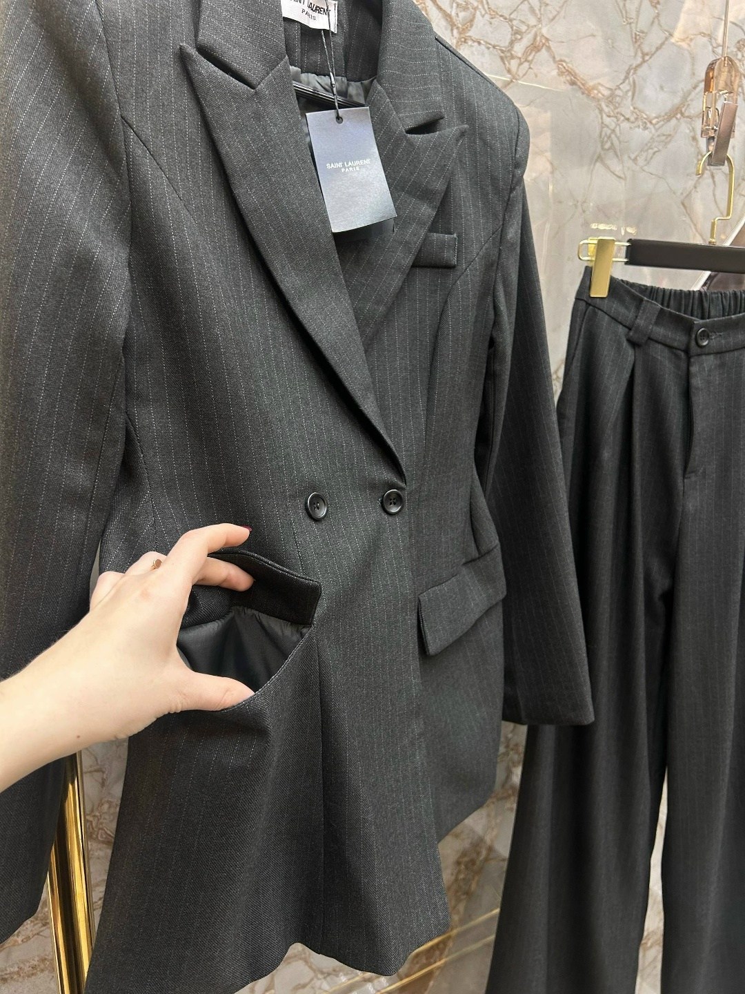 костюм брючный женский,костюм брючный классический,брючной костюм,брючный костюм 2058 серый amberastyle,женские костюмы