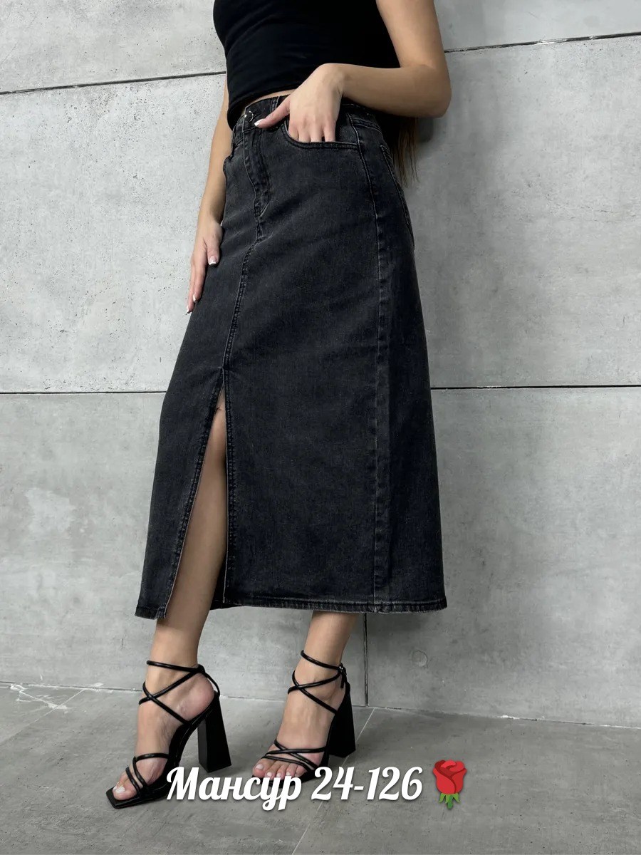 юбка женская джинсовая,юбка джинсовая миди с разрезом спереди gunikstyle,юбка джинсовая,джинсовая юбка с идеальной посадкой,юбка женская