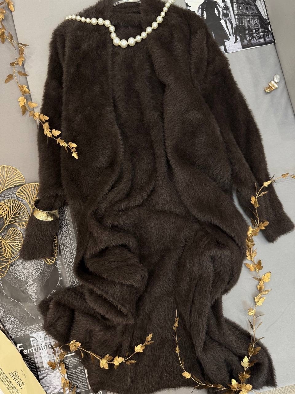 платье свитер,натуральный норковый кашемировый свитер,натуральный норковый кашемировый свитер для женщин,вязаное платье,пушистый кардиган