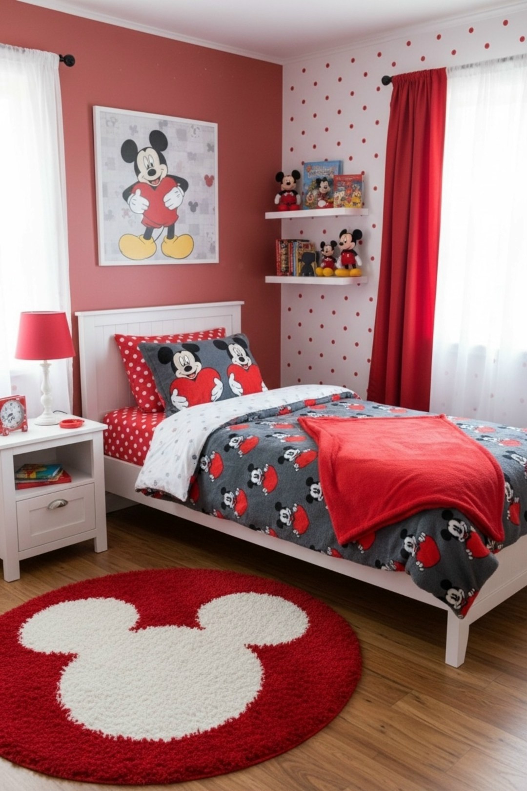 кровать микки маус,детская комната в стиле микки маус,тас постельное белье с микки маусом,кровать микимаус,disney mickey mouse