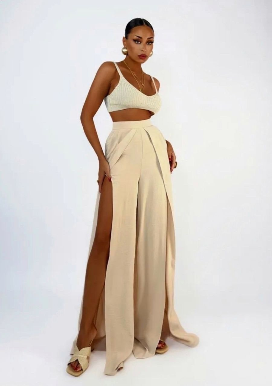 пляжная юбка,белая пляжная юбка,широкие брюки с разрезом,пляжная одежда,белые брюки с разрезами
