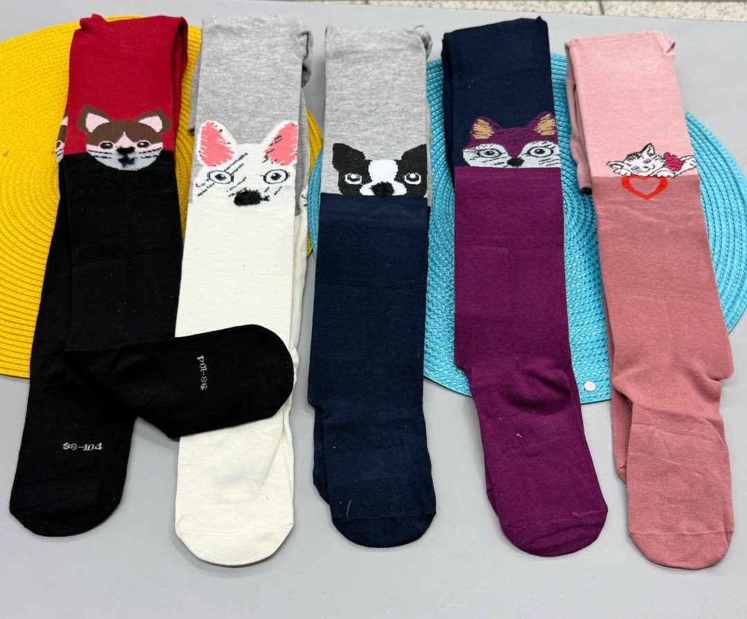 колготки с кошками роза 9906,колготки детские,детские колготки с кошками,колготки для девочек,колготки детские для девочек