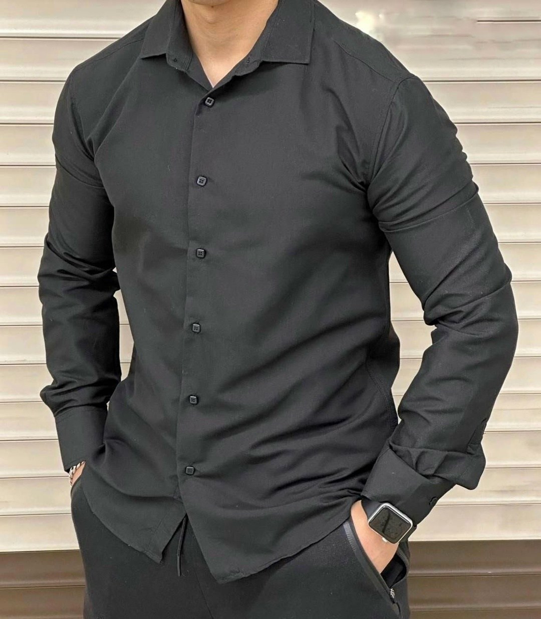 рубашка с длинным рукавом классическая romanduc цвет черный,рубашка с длинным рукавом классическая,рубашка мужская классическая с карманом,рубашка с длинным рукавом классическая romanduc,черные мужски