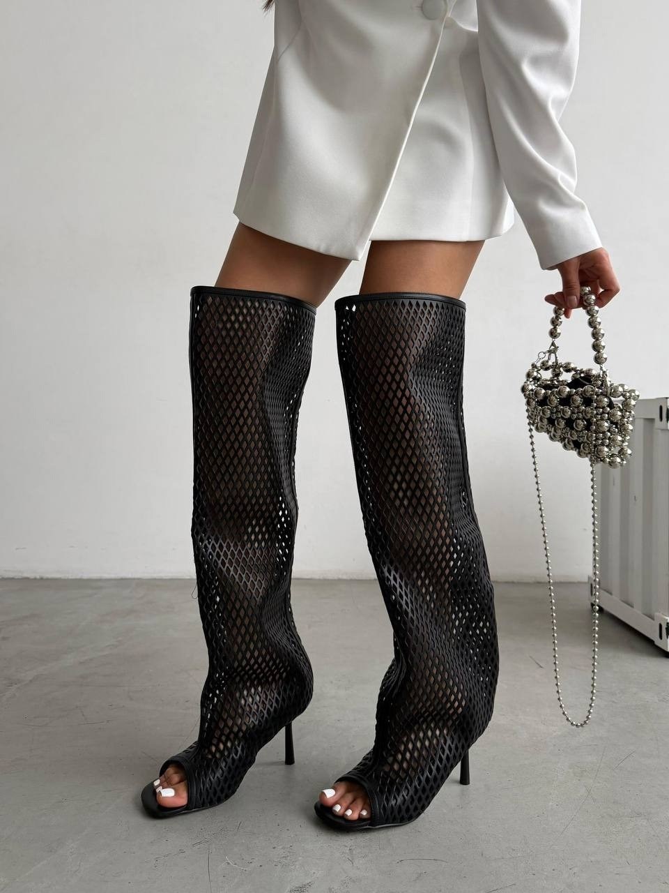 сапоги сетка,высокие сапоги,летние сапоги,летние сапоги в дырочку,модные сапоги