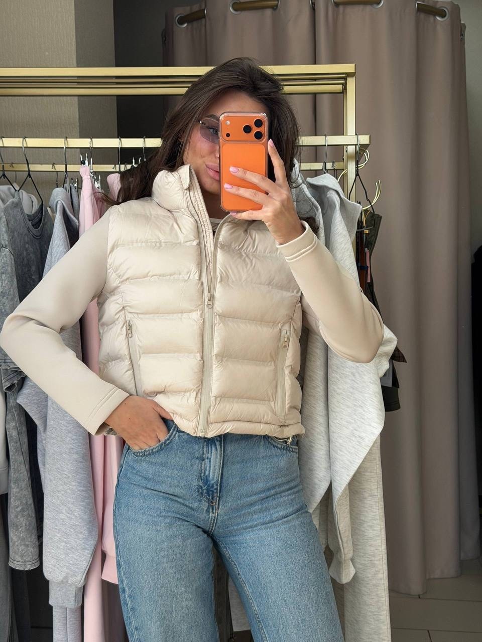 жилетка женская,жилетка,жилет,теплый жилет,коричневая жилетка женская