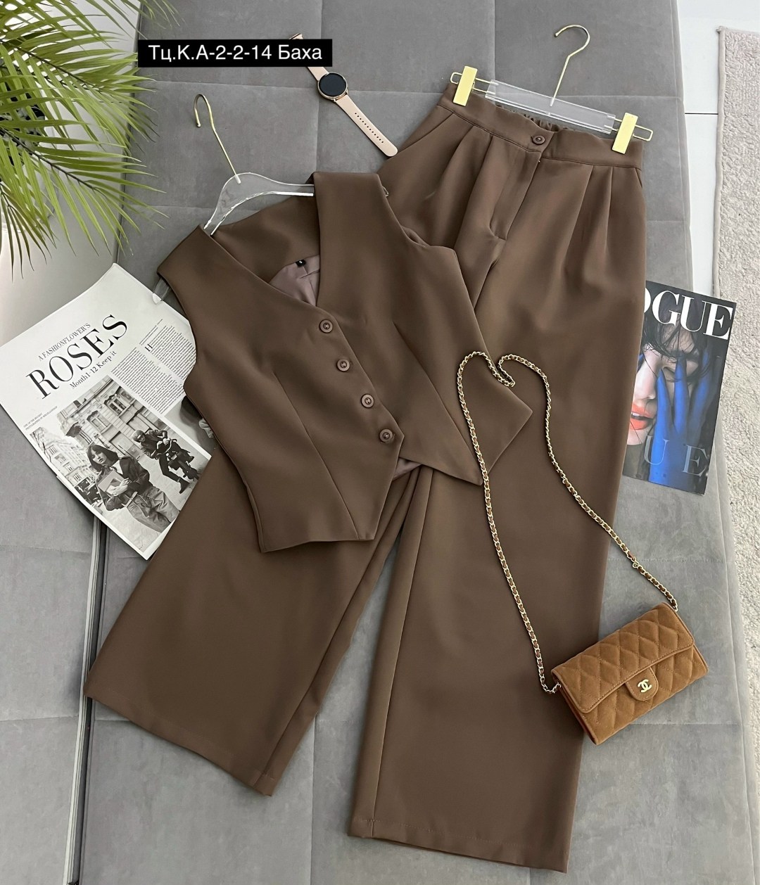 костюм брючный двойка с жилетом blaze shop,брючный костюм,костюм женский из блейзера и жилета с высокой талией,жилет и брюки,женские костюмы