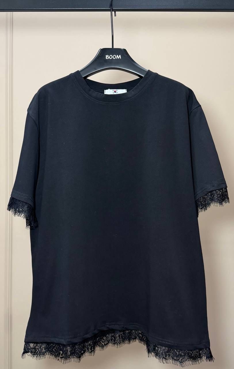 футболка с кружевами,футболки и топы,женская футболка,футболка с кружевными вставками