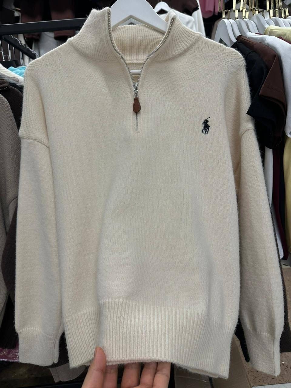 свитер кашемир,мужской свитер,polo ralph lauren свитер с вышивкой polo pony коричневый,свитер,свитер поло