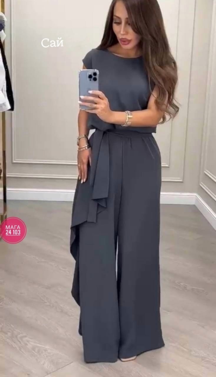 женский костюм двойка,брючный костюм,костюм женский,костюм брючный вечерний с драпировкой,женский брючный костюм