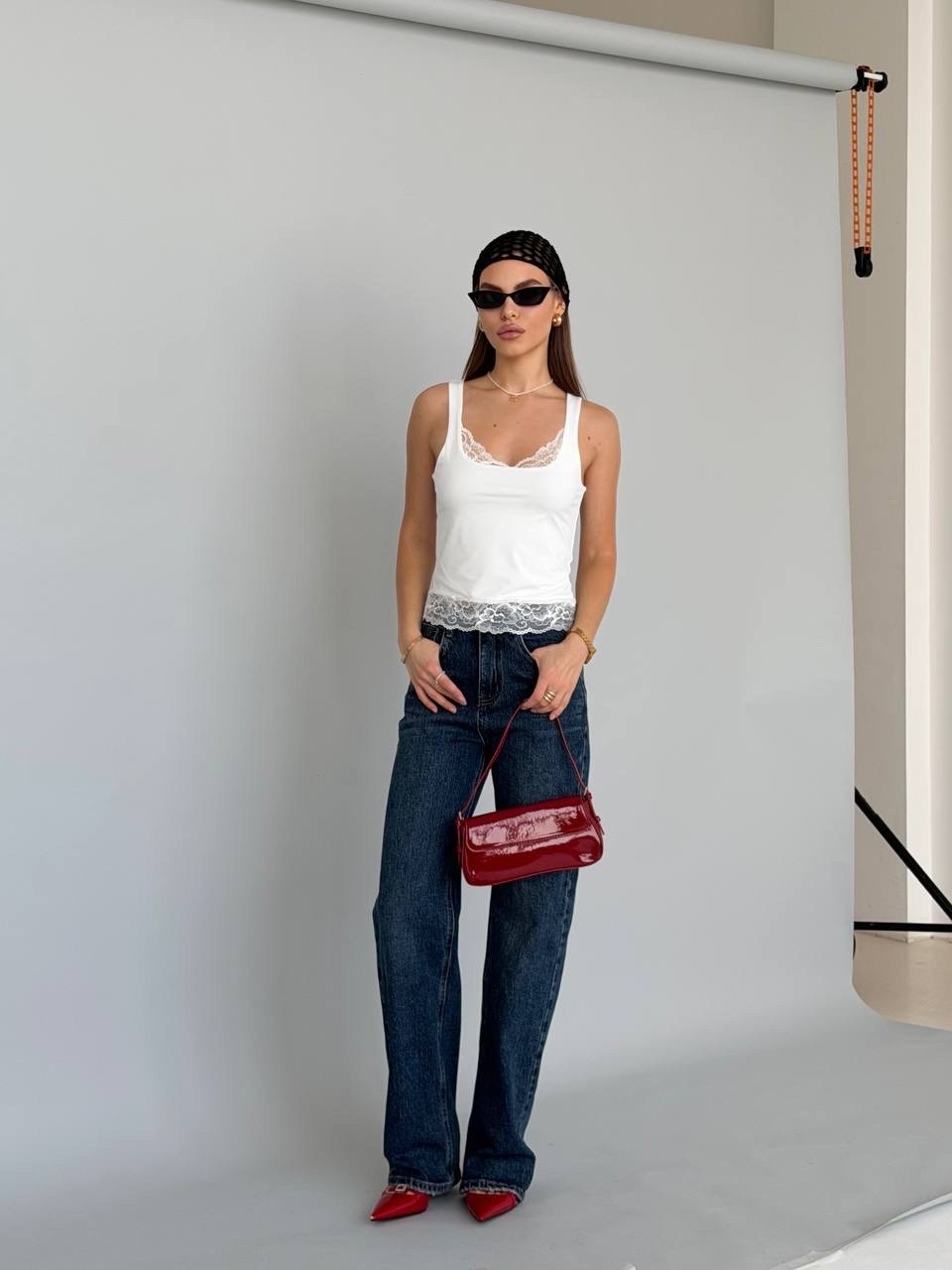 кружевная майка,майка женская с кружевом,топ laredoute топ с кружевным воротником s белый,женская майка,майка бельевая женская