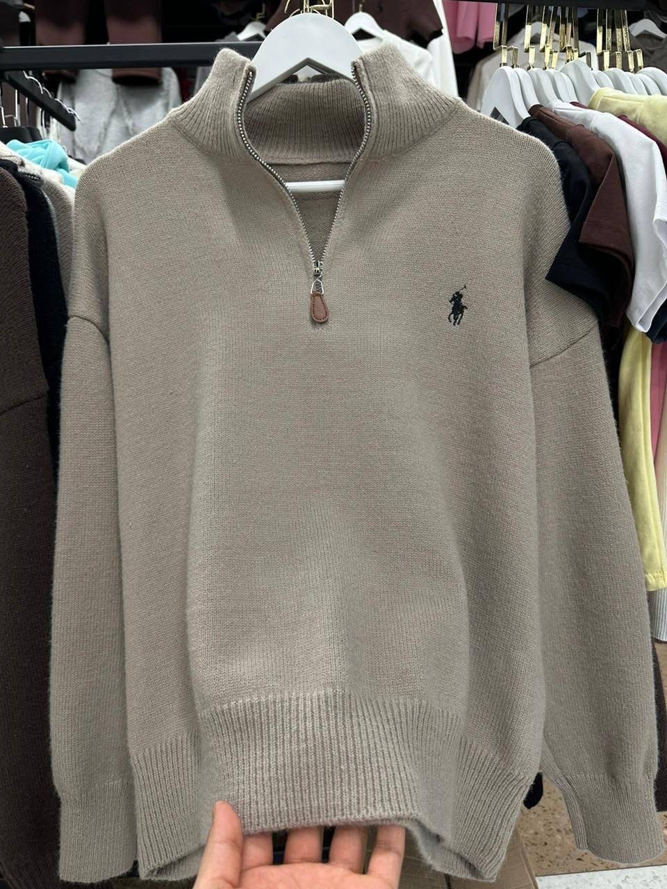 свитер кашемир,мужской свитер,polo ralph lauren свитер с вышивкой polo pony коричневый,свитер,свитер поло