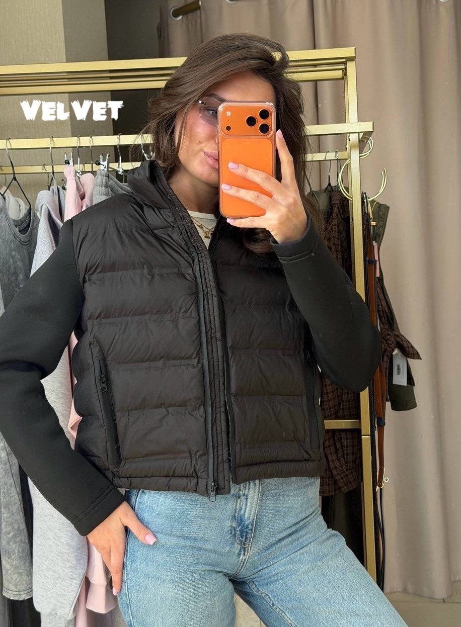 жилетка женская,коричневая жилетка женская,жилет,жилетка,теплая куртка