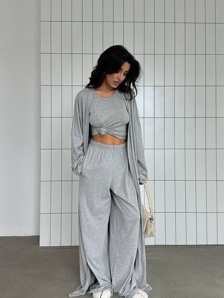 летний костюм с брюками палаццо,костюм брючный,женский костюм,комплект с брюками палаццо,тройка костюм женский