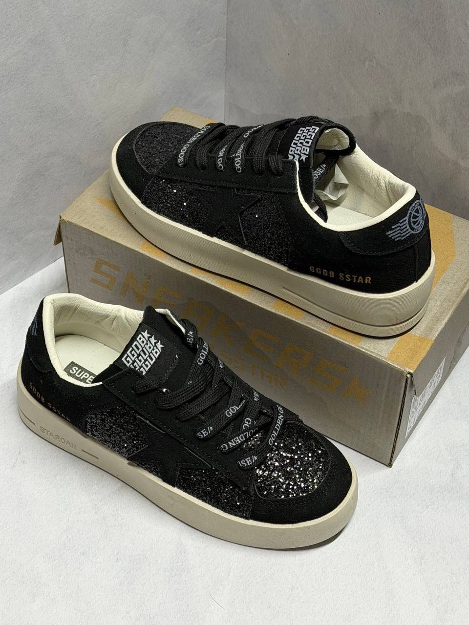 golden goose black glitter hi star sneakers,голден гус кеды черные,кеды golden goose,black glitter golden goose sneakers,golden goose femme sneakers ball star black glitter