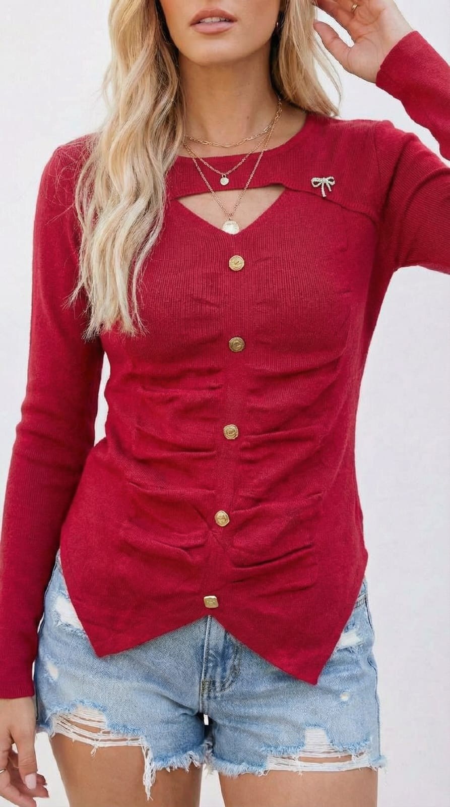 джемпер с пуговицами,кофта женская,кофта на пуговицах,джемпер с декоративными пуговицами,модный джемпер