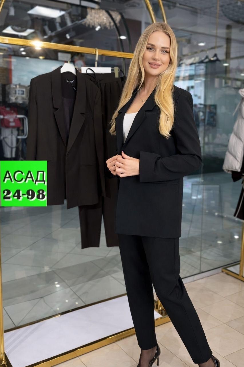 женский брючный костюм,брючный костюм dilana vip 1942/2 черный,брючный костюм,костюм брючный dilanavip 1942/2 черный,костюм брючный dilanavip 1942-2