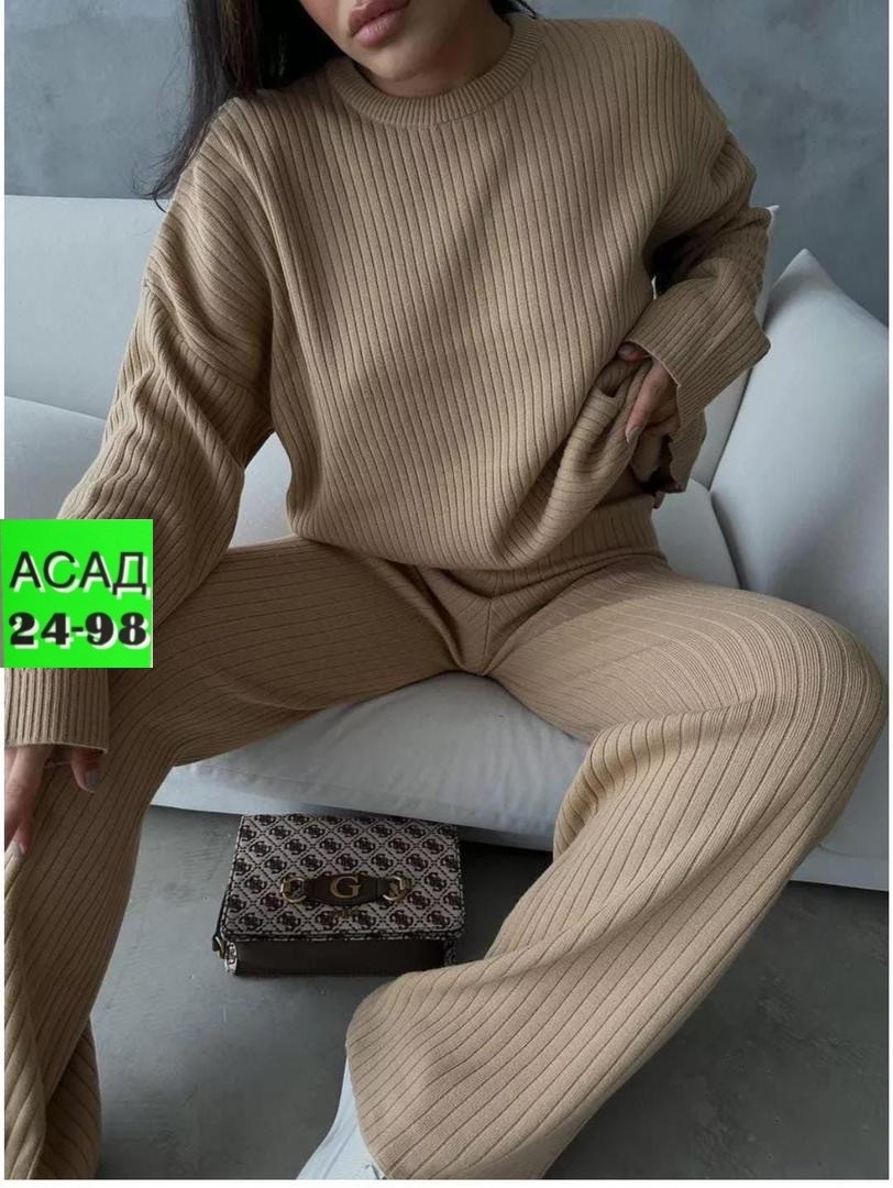 трикотажные костюмы,женские костюмы,костюм женский: свитер и штаны (one size 42-48) арт. 1385089,трикотажный костюм двойка qu style,трикотажный костюм женский