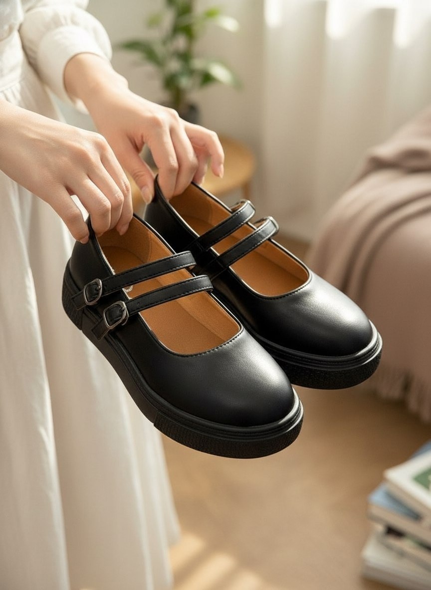 ,женская ,туфли в стиле,туфли мэри джейн,туфли на плоской подошве