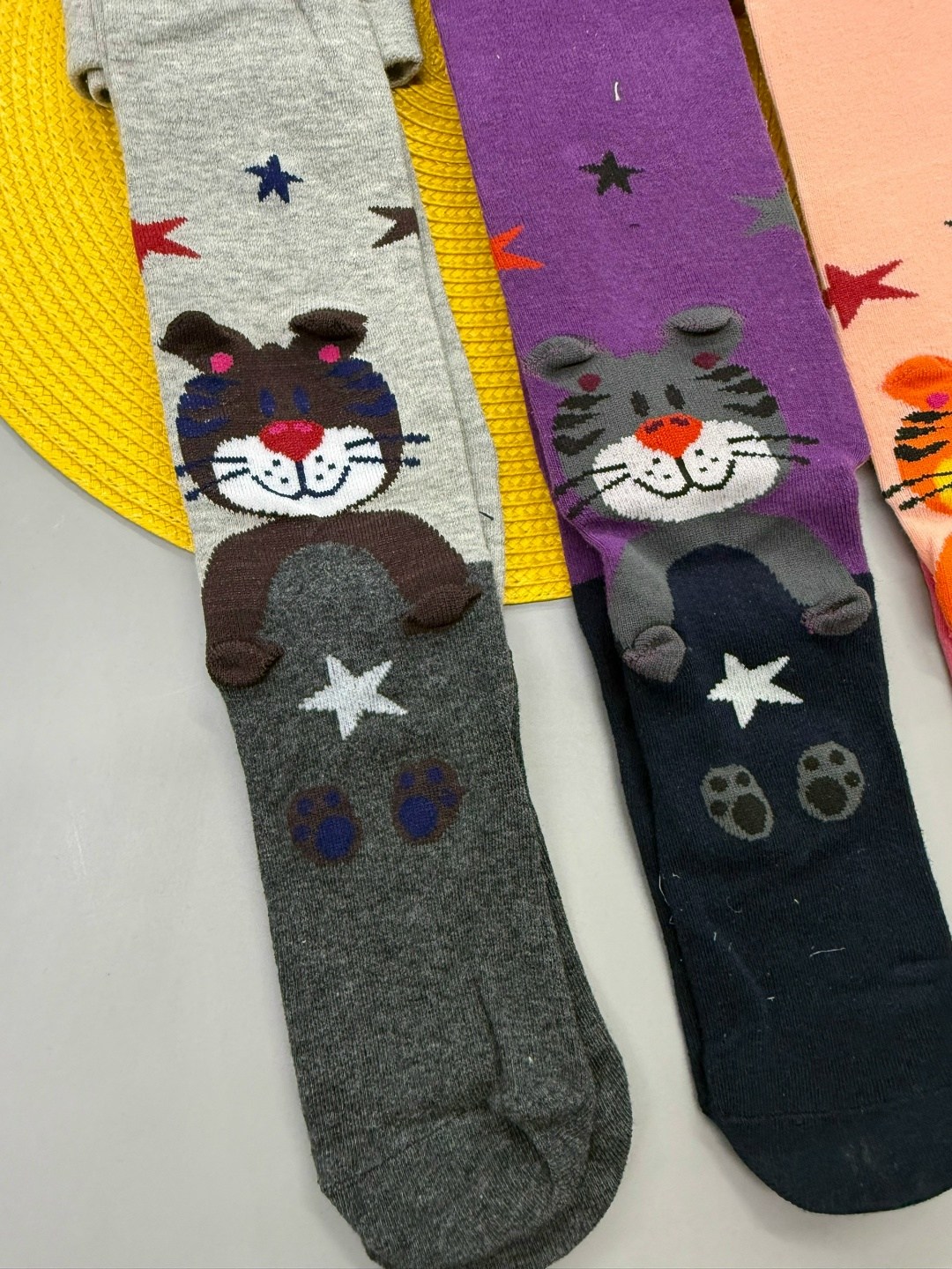 колготки детские,колготки детские махровые,колготки для девочек,колготки с кошками роза 9906,детские колготки для девочек