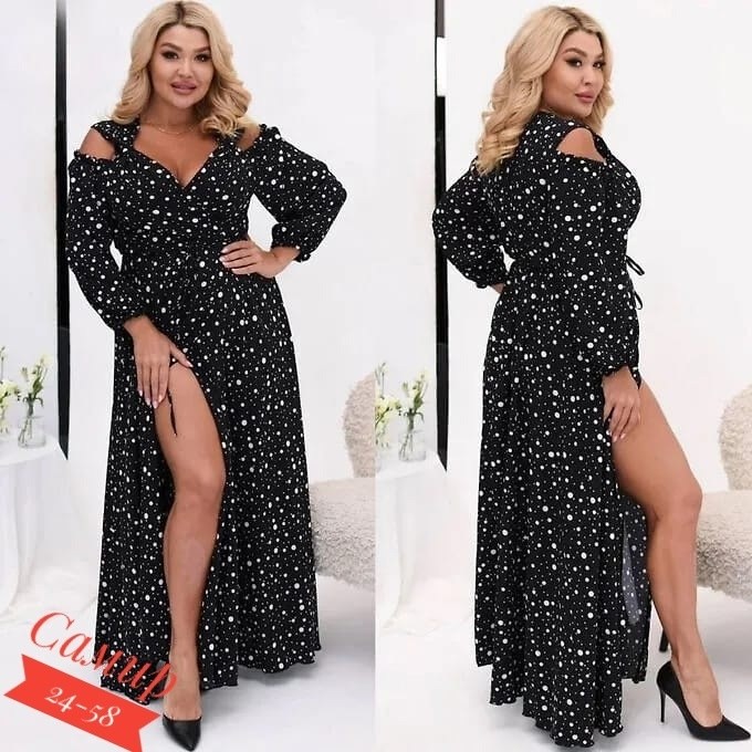 платье большие размеры,женские платья длинные,длинное платье в горошек,женское летнее платье,женское платье больших размеров