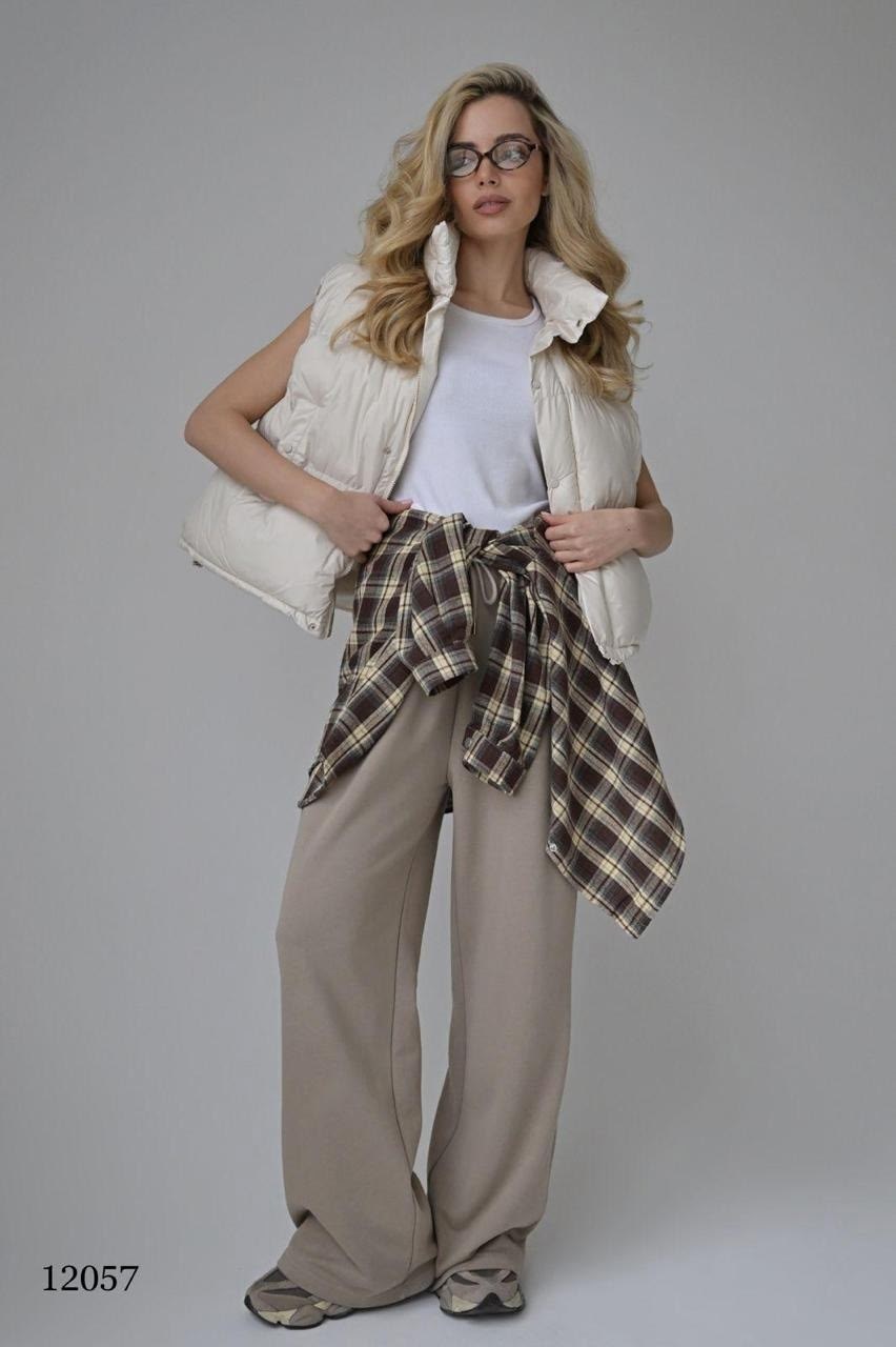 жилет коричневый женский,коричневая жилетка женская,жилетка женская,жилет,жилетка с объемным воротником цвет коричневый размер onesize (42-50)