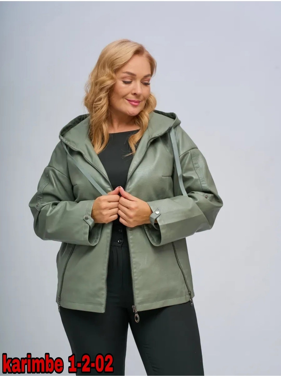 женская кожаная куртка из эко-кожи с капюшоном мосмеха,женская кожаная куртка из эко-кожи с капюшоном,куртка кожаная,женская кожаная куртка,кожаная куртка женская мосмеха 8023320 черная 58 ru