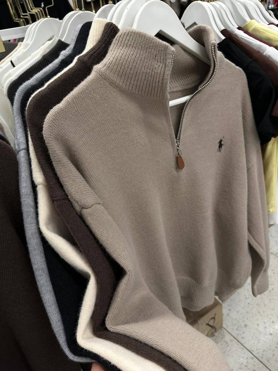 свитер кашемир,мужской свитер,polo ralph lauren свитер с вышивкой polo pony коричневый,свитер,свитер поло