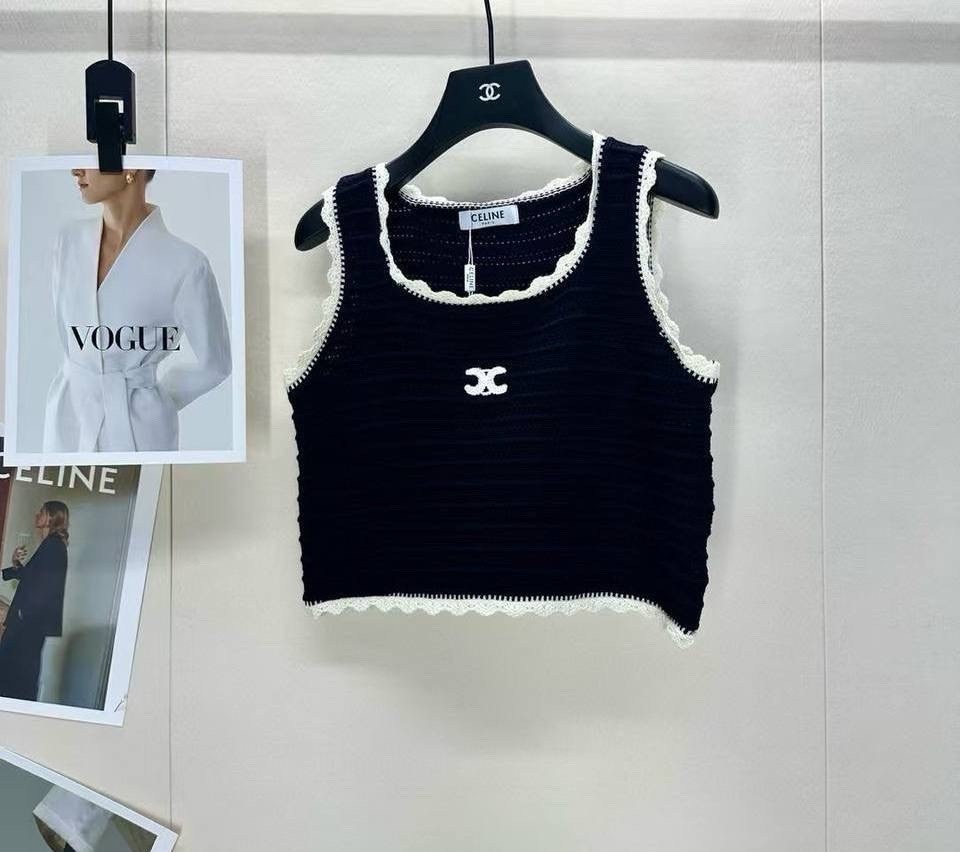 майка вязаная,вязаные топы,шанель мода,брендовые женские,жилет вязаный