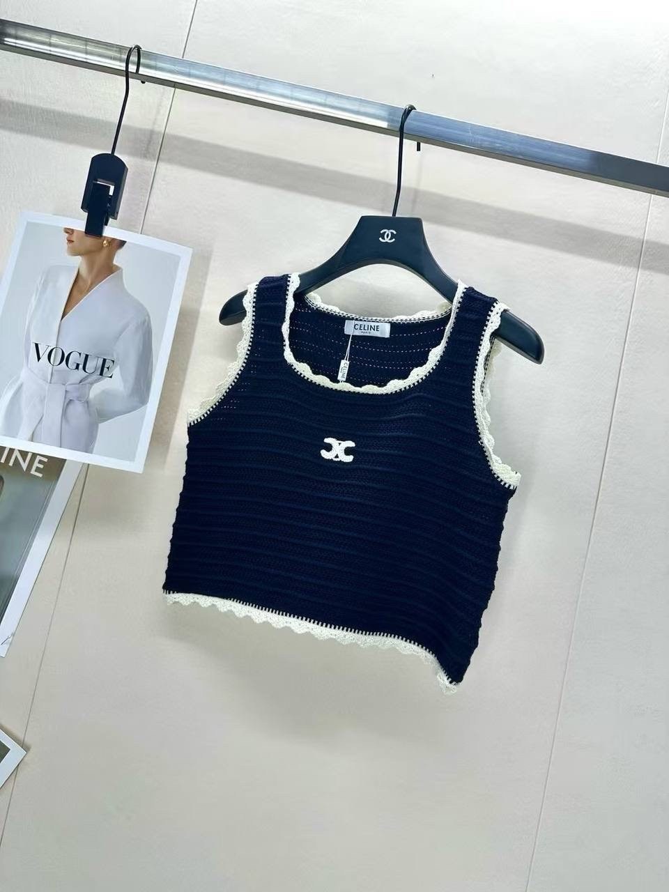 майка вязаная,вязаные топы,шанель мода,брендовые женские,жилет вязаный