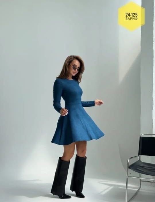 платье из спандекса под замшу,платье замшевое трапеция мини,платье из замши,замшевое платье мини,замшевое платье