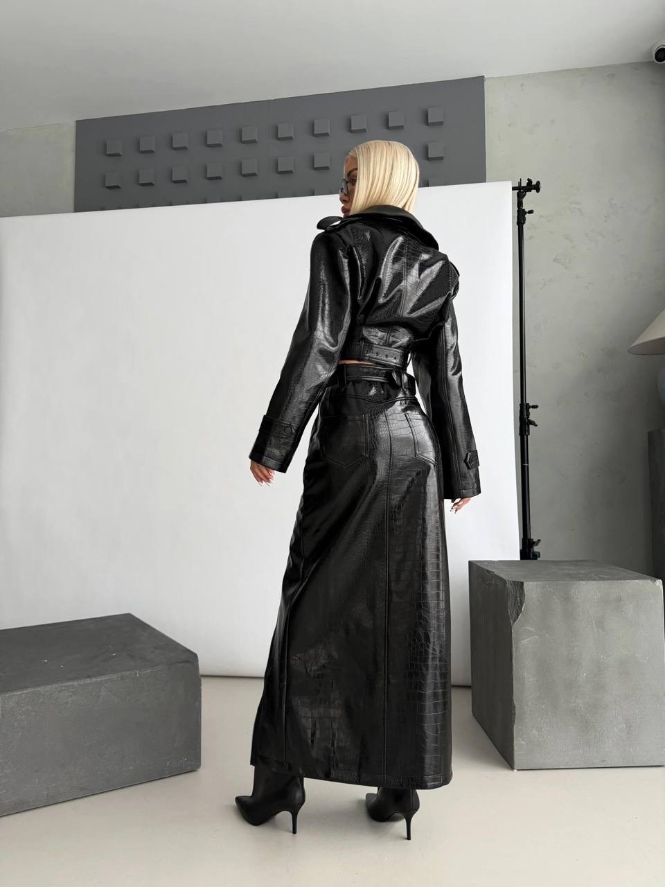 тренч кожаный длинный плащ emberens,тренч кожаный длинный плащ popova.collection,кожаный плащ лаковая экокожа тренч,плащ-тренч из экокожи черного цвета,кожаный тренч сагитта