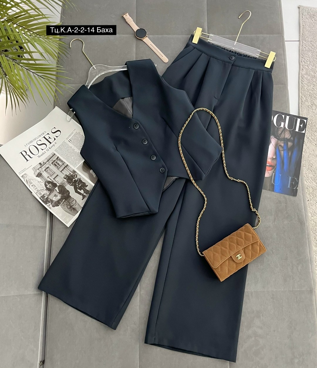 костюм брючный двойка с жилетом blaze shop,брючный костюм,костюм женский из блейзера и жилета с высокой талией,жилет и брюки,женские костюмы