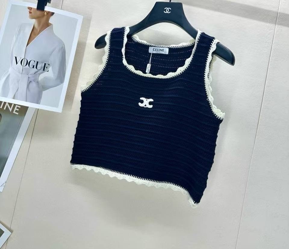 майка вязаная,вязаные топы,шанель мода,брендовые женские,жилет вязаный