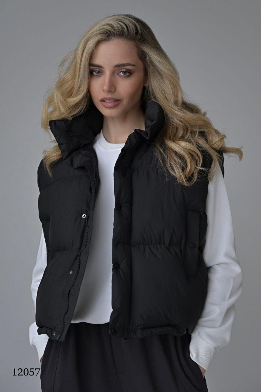 жилет коричневый женский,коричневая жилетка женская,жилетка женская,жилет,жилетка с объемным воротником цвет коричневый размер onesize (42-50)