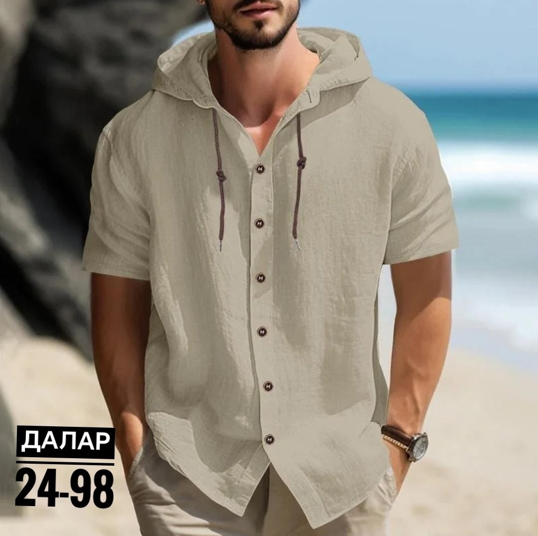 мужская повседневная рубашка,рубашка мужская с капюшоном,повседневная рубашка,льняная рубашка мужская,рубашка с капюшоном