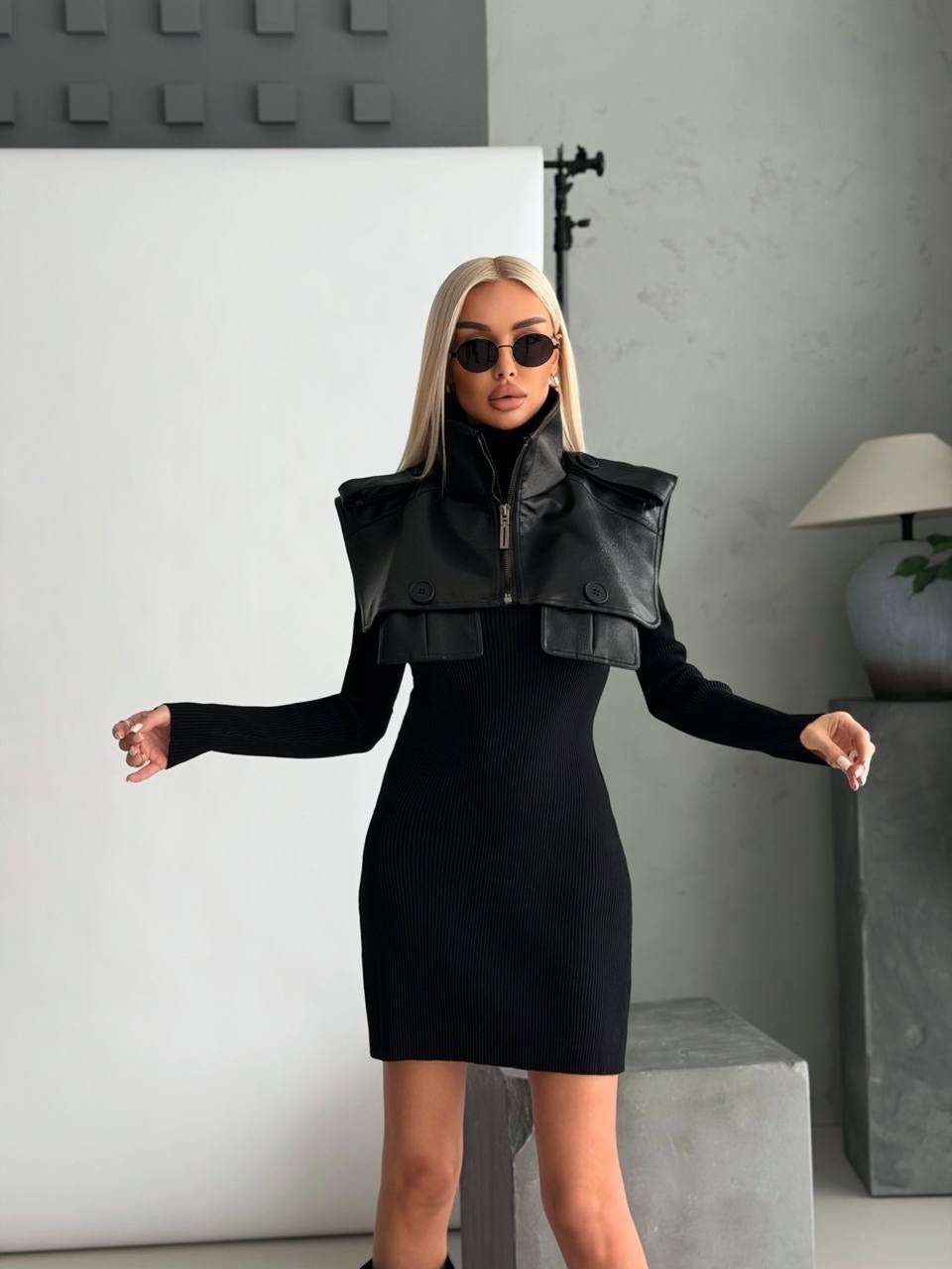 куртка косуха,стильное платье,кожаная куртка,