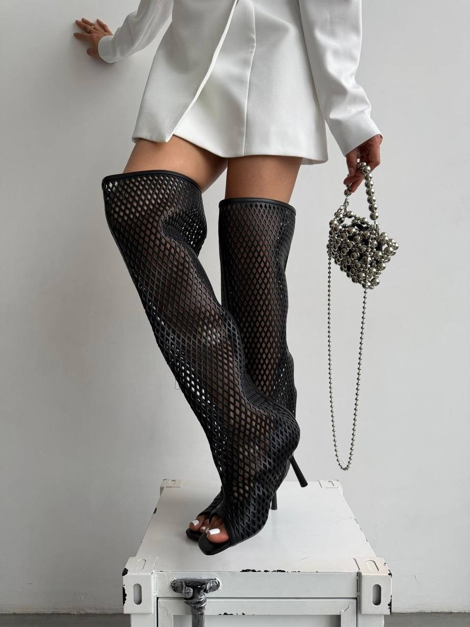 сапоги сетка,высокие сапоги,летние сапоги,летние сапоги в дырочку,модные сапоги